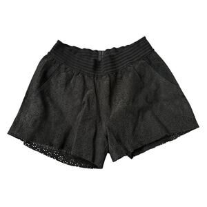 Winter Kate Shorts Women's XS 100% Goat Leather Black Kanya Laser Cut Festival